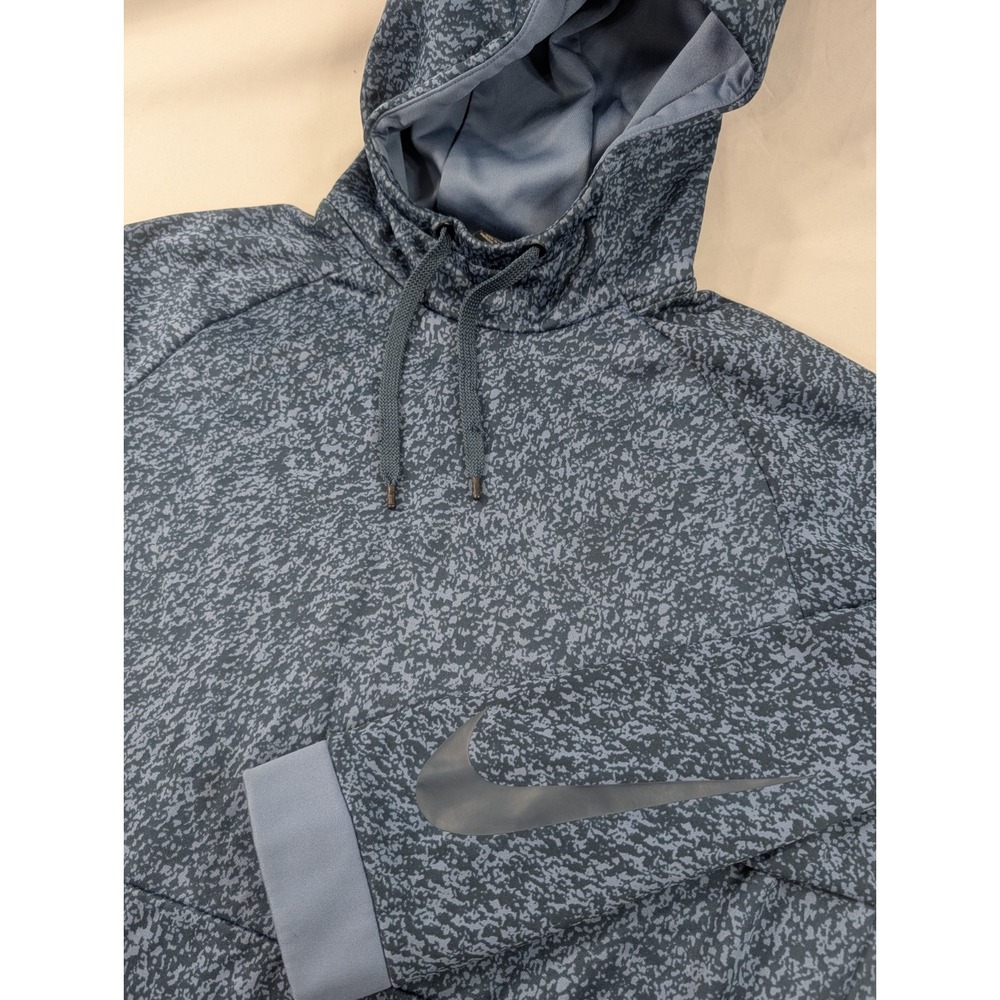 Nike Dri-FIT Men's Blue digital Pullover Hoodie Graphic Print Fleece Size XL